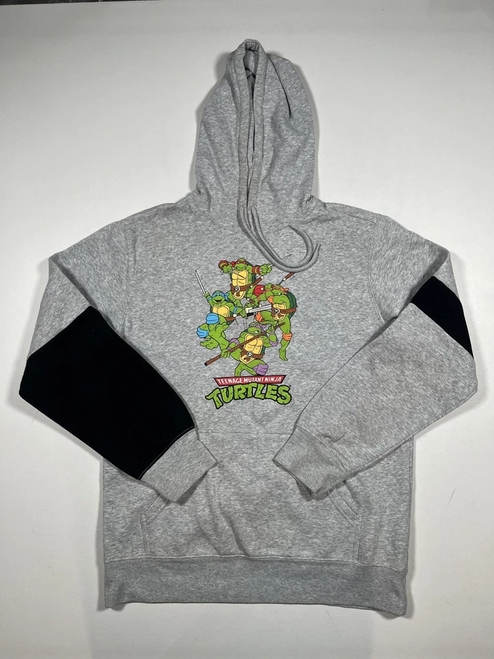 Sudadera con Capucha Teenage Mutant Ninja Turtles Para Hombre Gris Medio Gráfico Sudadera Pullover Foto 1 de 4