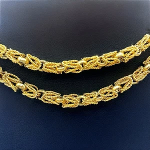 BYZANTINISCHE KETTE Halskette 31 Zoll Alltag stark goldfarben toller Heuchler gebraucht, in einwandfreiem Zustand - Bild 1 von 6