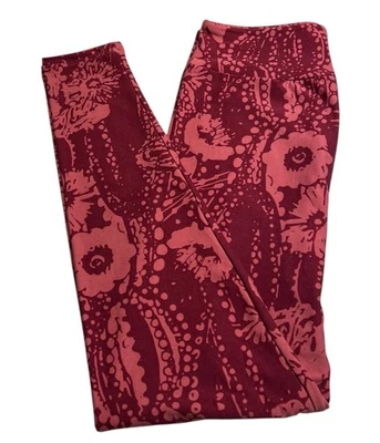 NUEVO Leggings LuLaRoe OS Floral ROSA Narciso Iris Punto Margarita Graffiti Flor Silvestre Foto 1 de 4