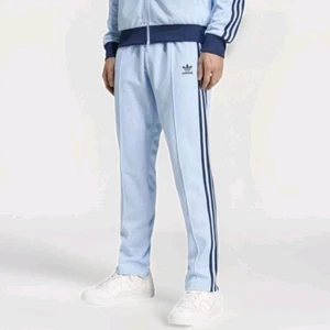Adidas Originals Beckenbauer Track Pants Men's Size L Blue SLIM Fit JP2524 - Picture 1 of 8