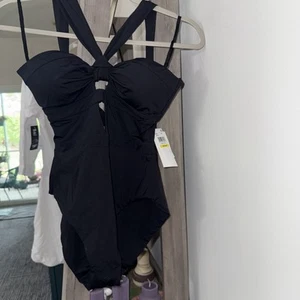 Becca Virtue Color Code Rylie Convertible Bandeau One Piece Swimsuit Size Medium - Picture 1 of 8