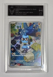 Pokemon Slab: Riolu - 215/198 - SVI - Clasificado TCG CASI NUEVO/COMO NUEVO 8,5 - Imagen 1 de 2