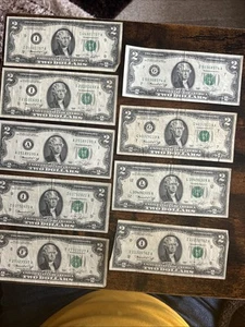$2 Bill 1976 9 In Set  - Picture 1 of 1