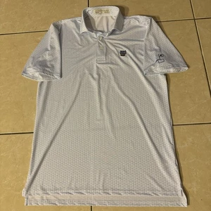 Holderness & Bourne Men's M 21x28.5 Geometric Somerset Hills Country Club Polo - Picture 1 of 12