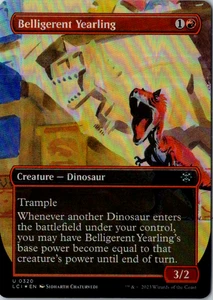 Belligerent Yearling (Borderless) U The Lost Caverns of Ixalan 320 FOIL Near Min - Picture 1 of 1
