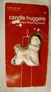 VINTAGE 1987 AMERICAN GREETINGS CERAMIC CLOWN CANDLE HUGGER - NEW ON CARD - Picture 1 of 6