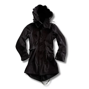Men's Ten C OJJ Deck Fishtail Faded Black Parka Jacket - Size M - Picture 1 of 6