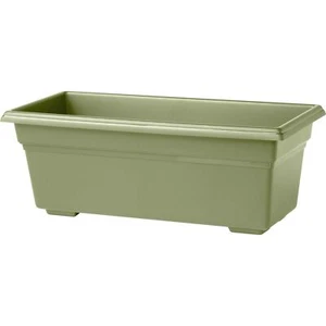 Novelty Countryside Durable Plastic Flower Box Planter, Sage, 24in - Picture 1 of 6