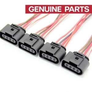 Genuine 4PCS  4-Pin Ignition Coil Connector Harness Plug For VW Audi 8K0973724 - Picture 1 of 4