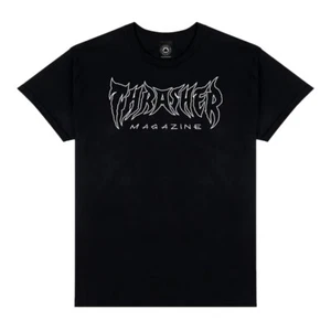 Thrasher Magazine METAL Logo Skateboard T Shirt BLACK - Picture 1 of 1
