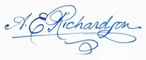 RARO! Tarjeta 3X5,5 firmada a mano Sir Albert Richardson "Reconocido arquitecto inglés" - Imagen 1 de 1