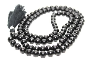 PROTECTION Ebony Wood Mala karungali malai Necklace Knotted 108 beads Rosary - Picture 1 of 7