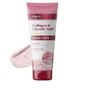 Envy Collagen & Glycolic Acid Face Scrub Anti Aging Exfoliating Face Exp 2026 - Picture 1 of 6