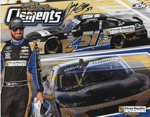 SIGNED 2023 JEREMY CLEMENTS “FIRST PACIFIC FUNDING” #51 NASCAR XFINITY POSTCARD Cover