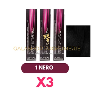 X3 Dia Richesse 1 Black L'Oreal Color Hair Cream No Ammonia Dye 3PZ - Picture 1 of 1