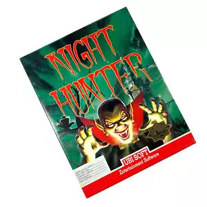 Night Hunter IBM PC Tandy Ubisoft 5 1/4" Dracula Vampire Van Helsing - Foto 1 di 13
