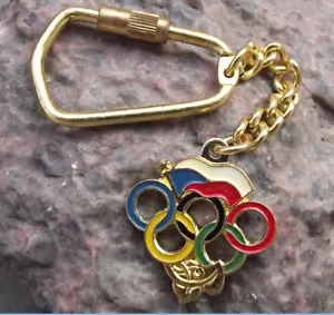 Czechoslovakia Olympic Committee COV Czech Team Rings Keychain Key Chain Keyring - Picture 1 of 2