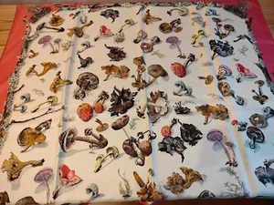 HERMES Schal Champignons 90 cm 36" Pilz rosa bunt - Bild 1 von 10