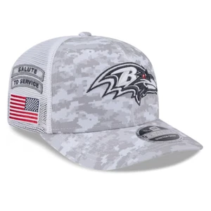 Baltimore Ravens New Era 2024 Salute To Service 9SEVENTY Trucker Snapback Hat - Picture 1 of 9