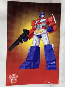 G1 Transformers Autobot Optimus Prime Poster 11x17 Picture (1A) Grid Box Art - Picture 1 of 2