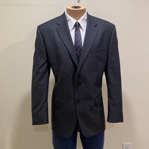 Chaps Ralph Lauren Blazer Men's 46R Gray Polyester Blend 2 Button Sport Coat - Picture 1 of 12