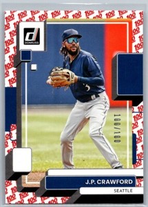 2022 Donruss One Hundred Emoji J.P. Crawford 100/100 Seattle Mariners #137