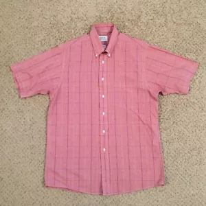 Camisa Arrow para hombre 15,5 roja a cuadros manga corta abotonada - Imagen 1 de 9