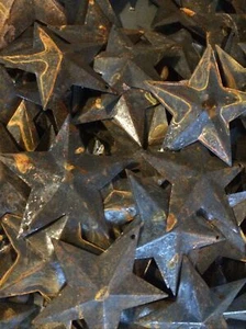 Lot 100 Rusty Black Barn Stars Star 2.25 in 2 1/4" Primitive Country Rust Craft - Picture 1 of 11