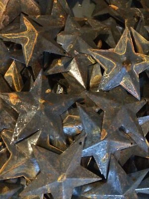 Lot 500 Rusty Black Barn Stars Star 2.25 in 2 1/4" Primitive Rust WEEKLY SPECIAL - Image 1 of 4