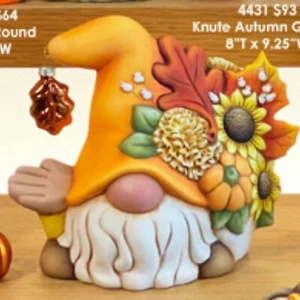 Med Harvest Gnome Gnomes Ready To Paint  Unpainted Ceramic Bisque - Picture 1 of 3