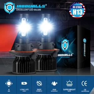 4 Sided 9008 H13 LED Headlight High Low Beam Bulbs Super Bright 6500K 2000000LM - Picture 1 of 12