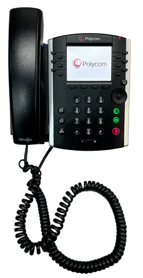Polycom VVX 410 Business Phone 12-Line Gigabit VoIP PoE HD Voice w/ Stand - Image 1 of 4