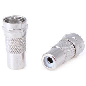 1pc RCA Female Jack to F Type Male Plug Coax Coaxial Adapter Radio Connectors - Picture 1 of 17