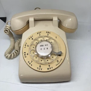 Vintage Western Electric Rotary Dial Desk Telephone, 2-Tone Cream, 500DM 1960's - Picture 1 of 15