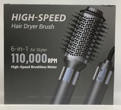 Ibays Hair Dryer Brush 6 in 1 Professional Hot Air Styler 110,000 RPM High-Speed - Image 1 of 4