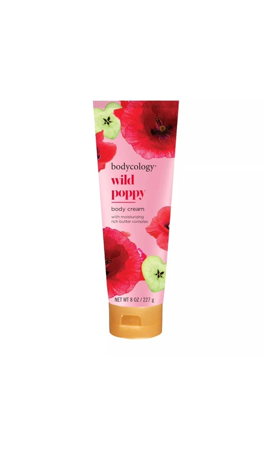 bodycology wild poppy FRAGRANCE MIST 8 oz BODY CREAM 8 oz