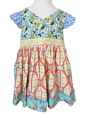 Vestido floral envolvente Matilda Jane platino Mary nuevo sin etiquetas talla 6 #4/8 Foto 1 de 4