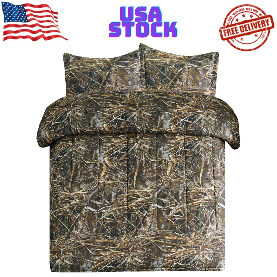 Juego de edredón Realtree Max-7 camuflado doble de 2 piezas - Unisex estilo rústico granja Foto 1 de 4