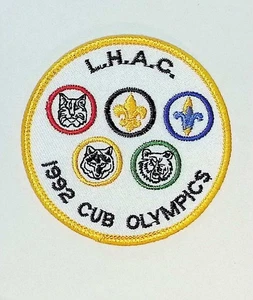 1992 Cub Olympics Boy Scout Event Patch LHAC - Picture 1 of 2