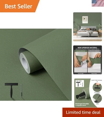 Removable Green Wallpaper 118.1''x17.7'' - Easy & Cleanable Home Upgrade - Image 1 of 4