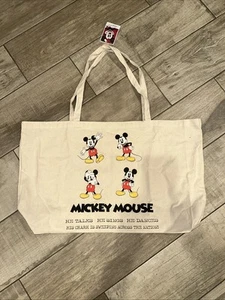 DISNEY MICKEY MOUSE EXTRA LARGE COTTON TOTE SHOPPING BAG PRIMARK BEACH GROCERY - Picture 1 of 4