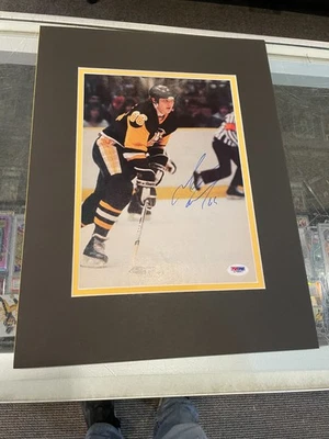 FOTO FIRMADA POR MARIO LEMIEUX PINGÜINOS DE PITTSBURGH 12X16 MATE AUTENTICIDAD PSA Foto 1 de 3