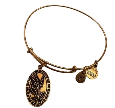 Brazalete Alex And Ani 2016 Tono Plata Mate TÍA Floral Alambre Expandible Moda Foto 1 de 2