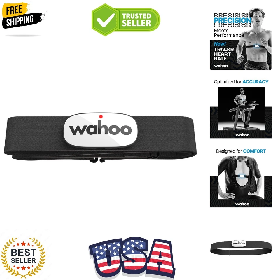 Monitor de ritmo cardíaco Wahoo - Correa de pecho confiable con batería de 200 horas de duración Foto 1 de 4