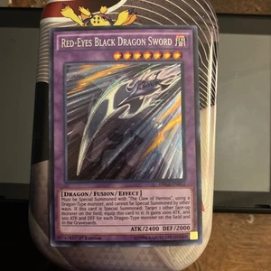 Yu-Gi-Oh! TCG Red-Eyes Black Dragon Sword DRL2-EN012 1st Edition Secret Rare LP - Picture 1 of 6