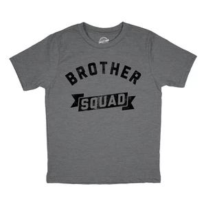Youth Brother Squad T Shirt Funny Awesome Bro Sibling Joke Tee for Kids - Picture 1 of 8