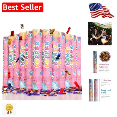 Captura recuerdos duraderos con 12 cañones de confeti - Perfecto para fotos Foto 1 de 4