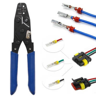 Weather Pack Crimper Automotive Wire Sealed Terminals Electrical pin Connecto... - Image 1 of 4