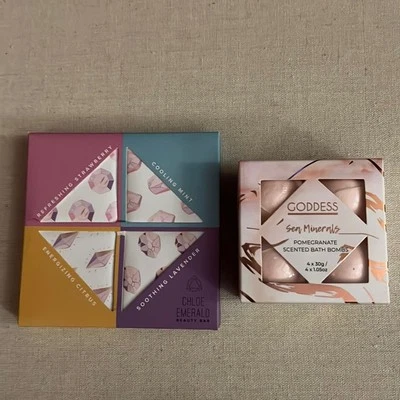 Barras de baño Chloe Esmeralda y bombas de baño Goddess Sea Minerals Nuevo con etiquetas Foto 1 de 4