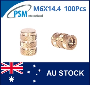 INSERT FOR PLASTIC M6 X 14.4 FLO-TECH BRASS PSM04735 - Imagen 1 de 9